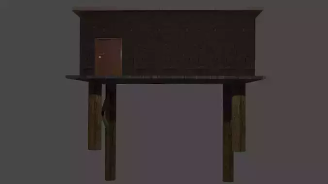 the cottage wooden table with door