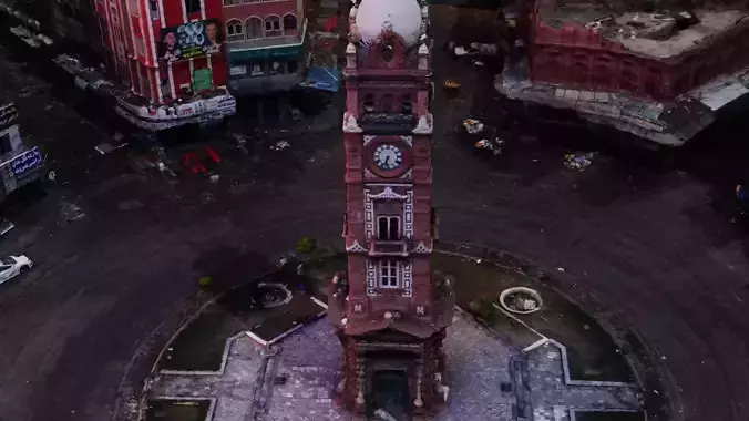 Ghanta Ghar Clock Tower Faisalabad 3D model