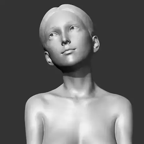 CH girl bust P 3D print model 3D print model