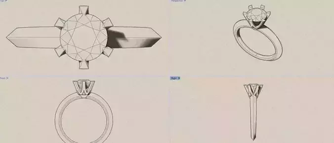 Brilliant ring 3D print model