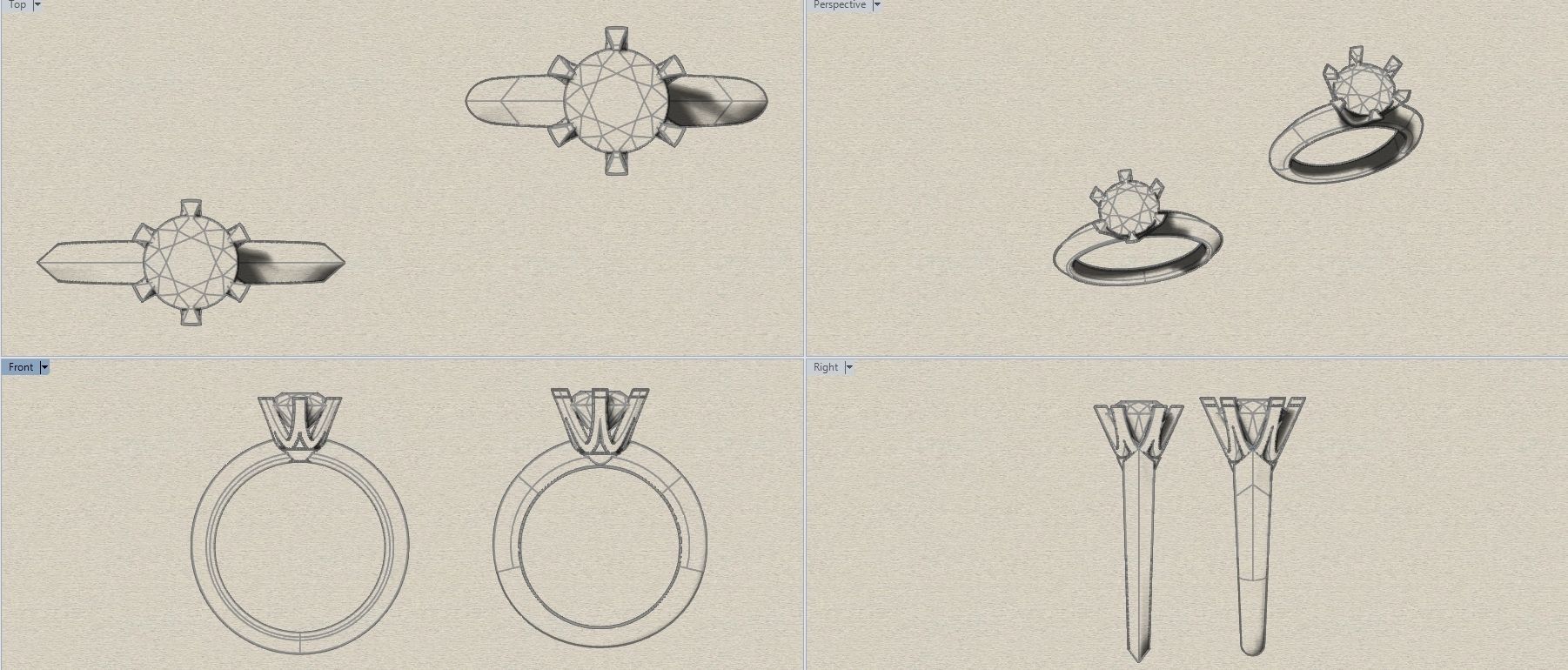 Brilliant ring 3D print model_1