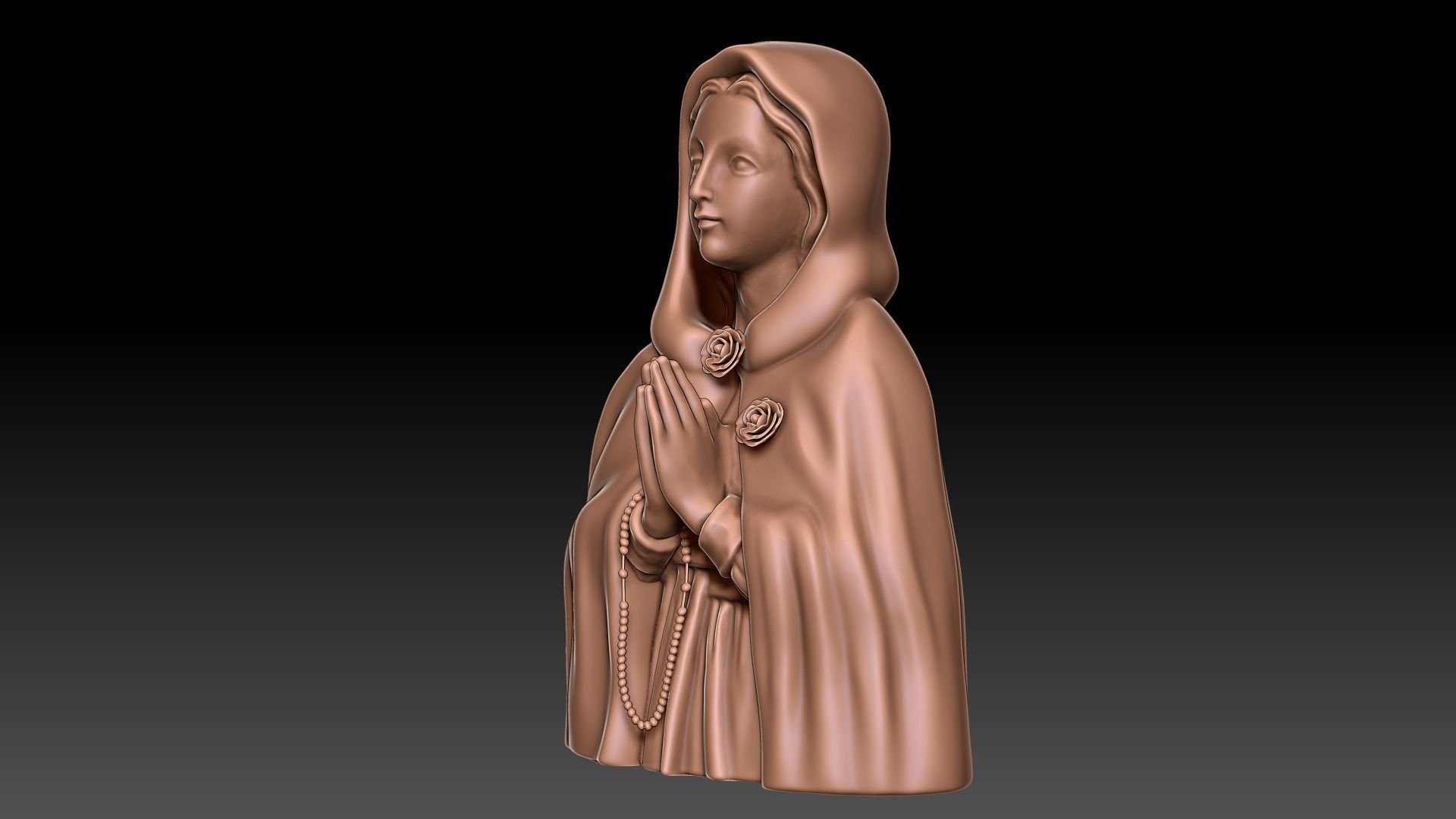 Virgin Mary Statue 3D print model_1