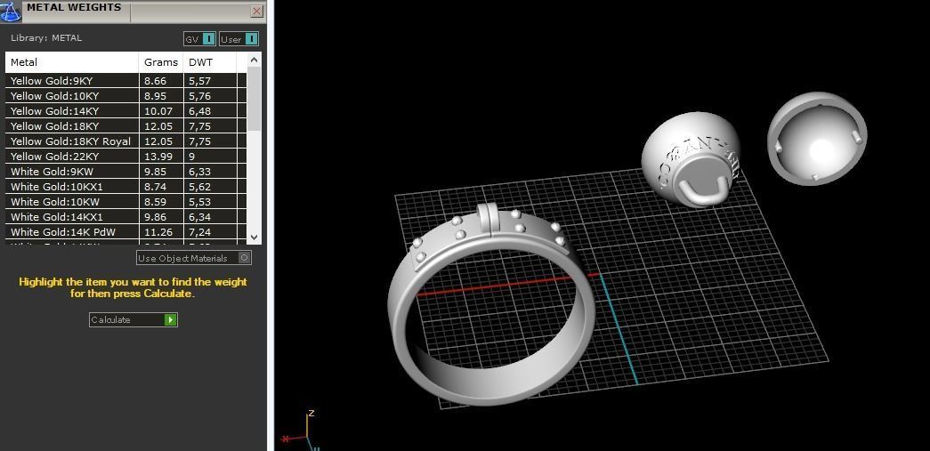 Ball Dangle Ring Model 2685 3D print model_8