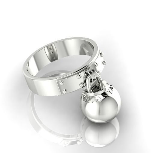 Ball Dangle Ring Model 2685 3D print model_1