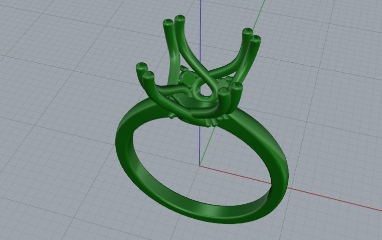 Soliter ring Model 2677 3D print model_2