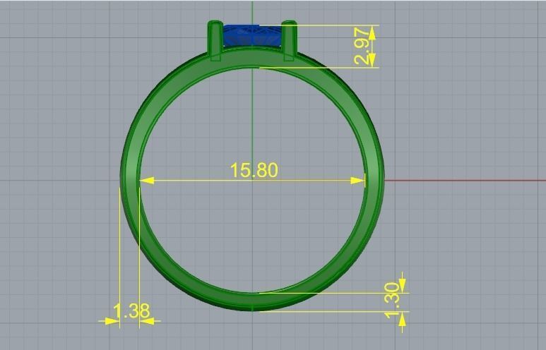 Soliter ring Model 2671 3D print model_5