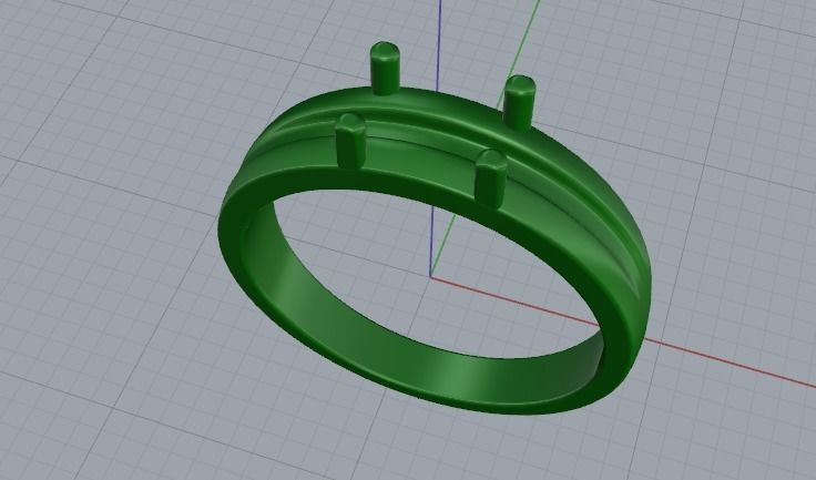 Soliter ring Model 2671 3D print model_2