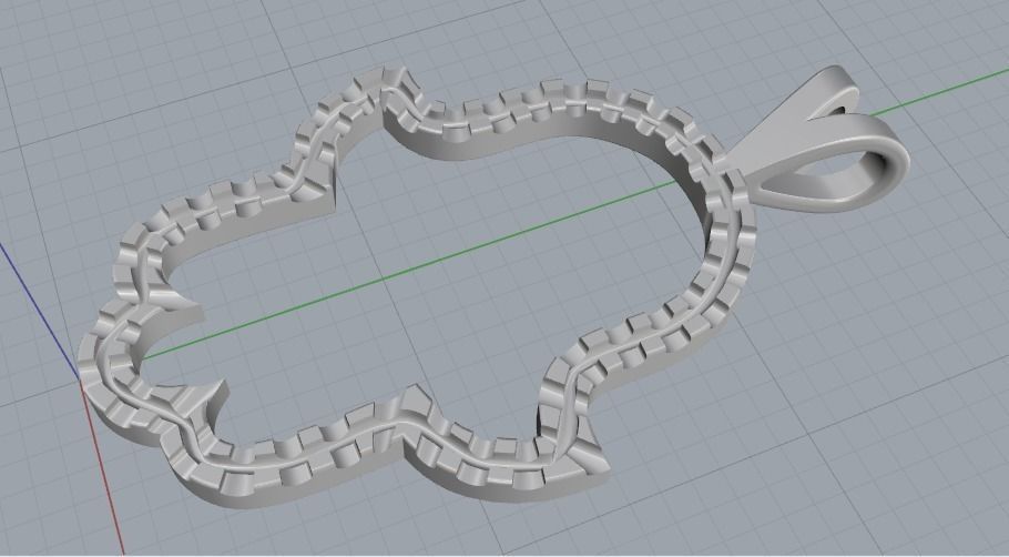 Hamsa pendant Model 2656 3D print model_2