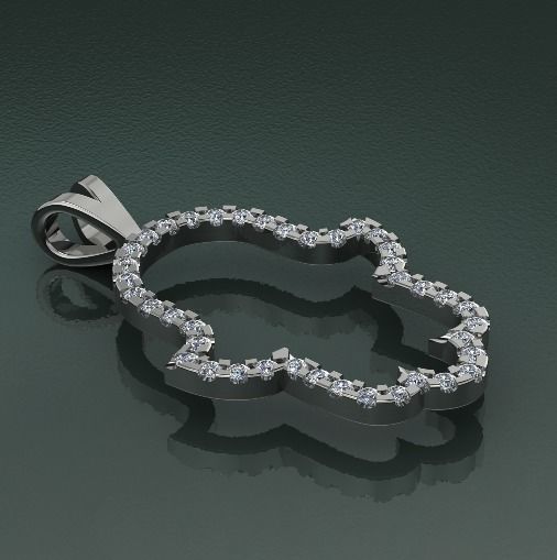 Hamsa pendant Model 2656 3D print model_1