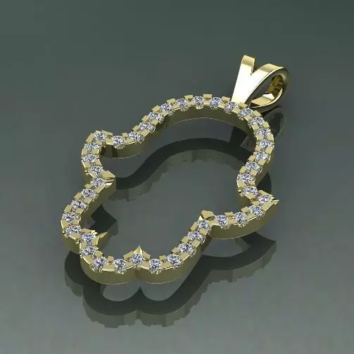 Hamsa pendant Model 2656 3D print model_0