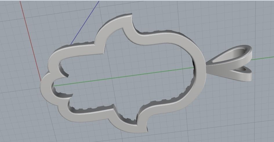 Hamsa pendant Model 2656 3D print model_4