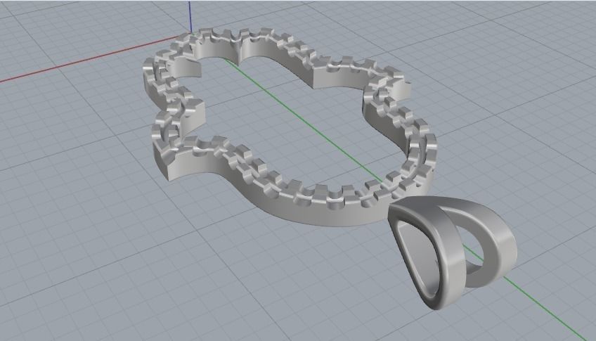 Hamsa pendant Model 2656 3D print model_3