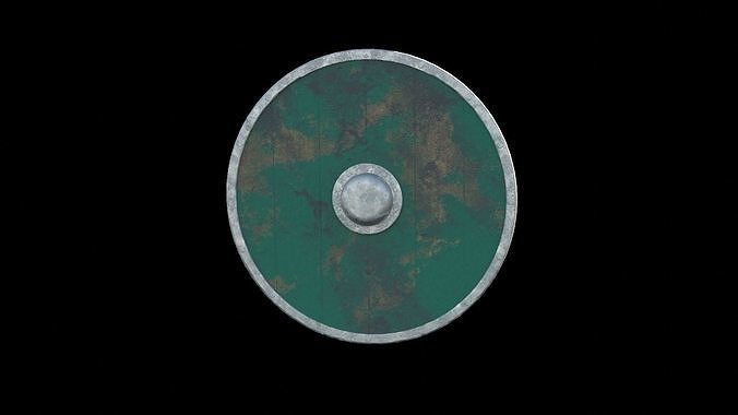 Shield 6 viking Low-poly 3D model