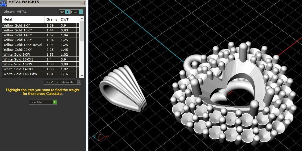 Pendant with heart stone Model 2640 3D print model_8