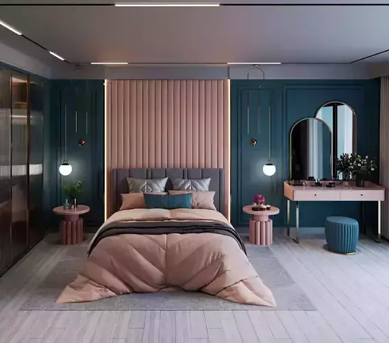 3D Bedroom Design 3D model