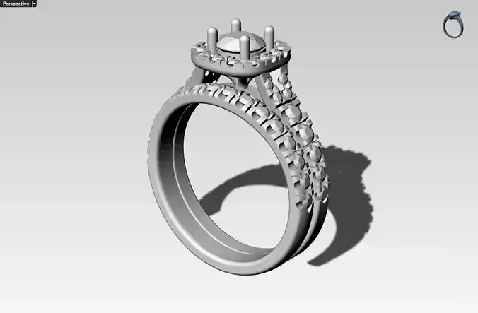 twin wedding ring 
