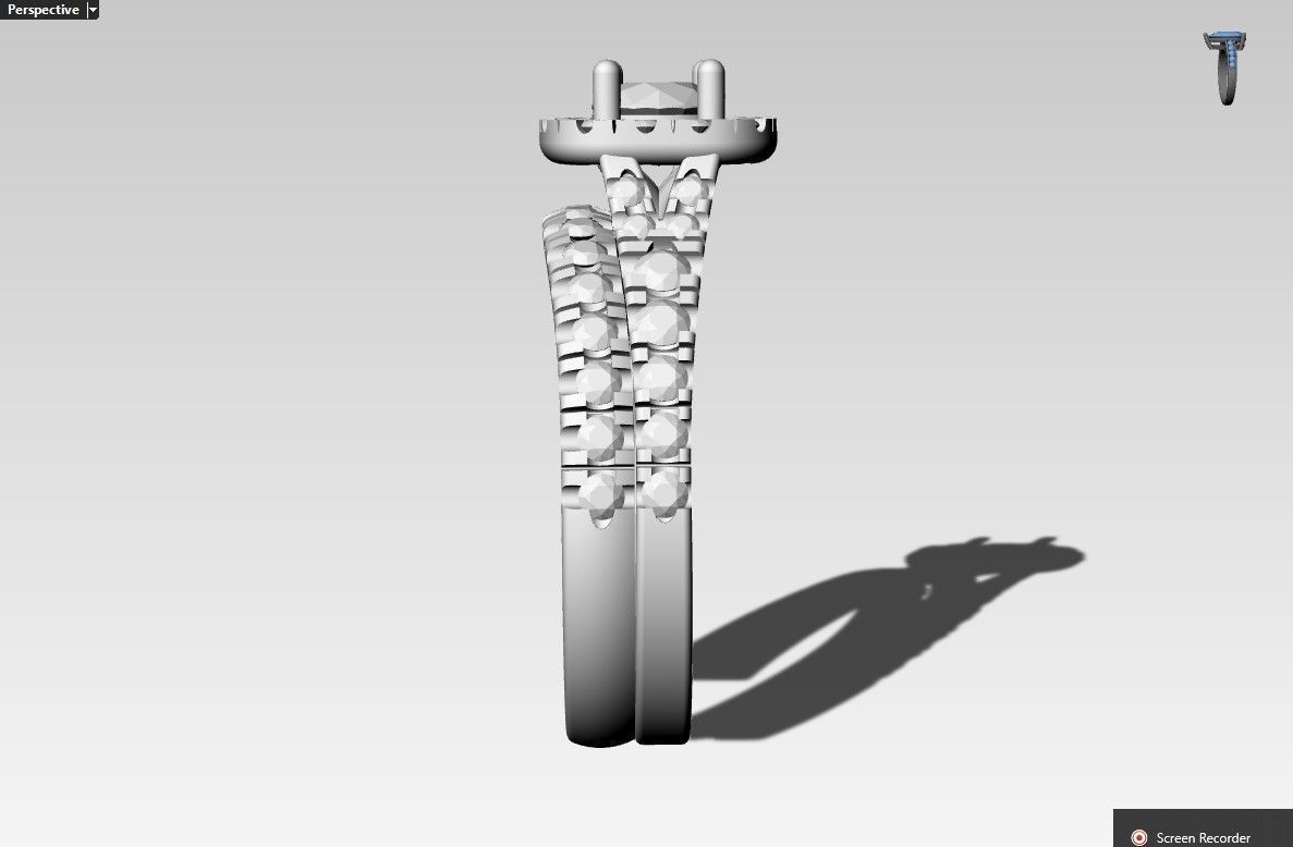 twin wedding ring  3D print model_2