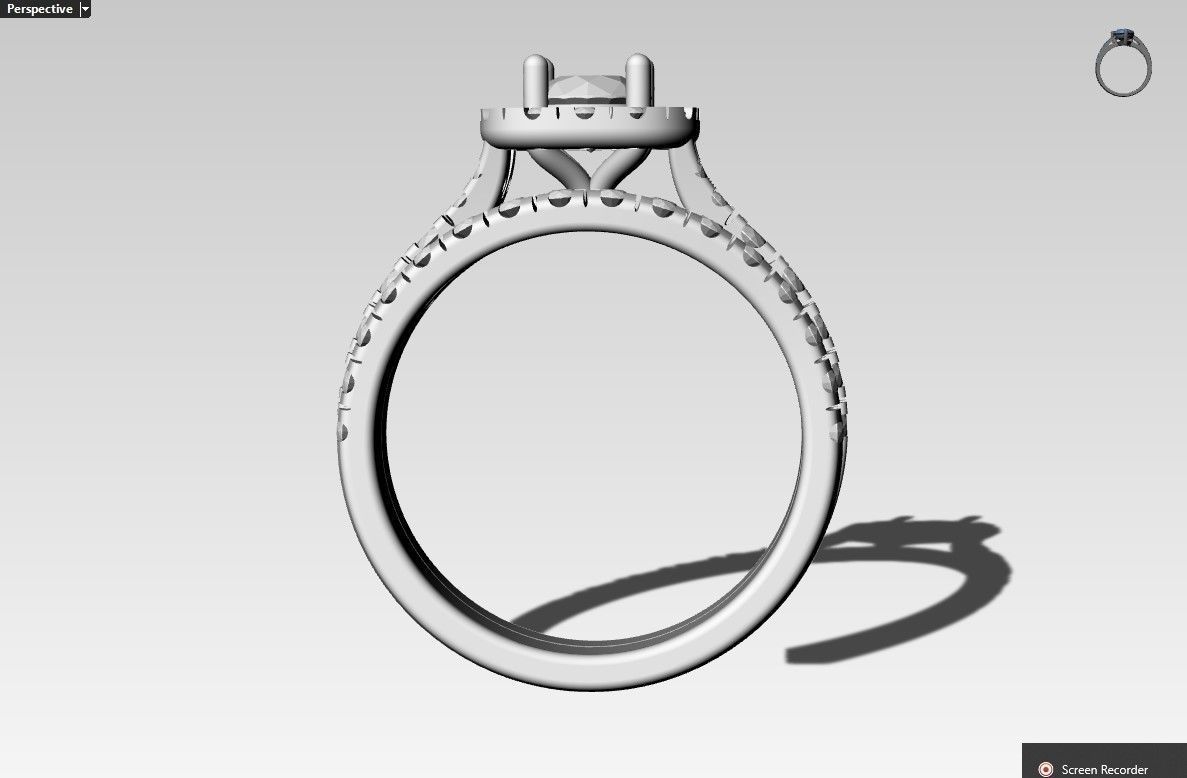 twin wedding ring  3D print model_3