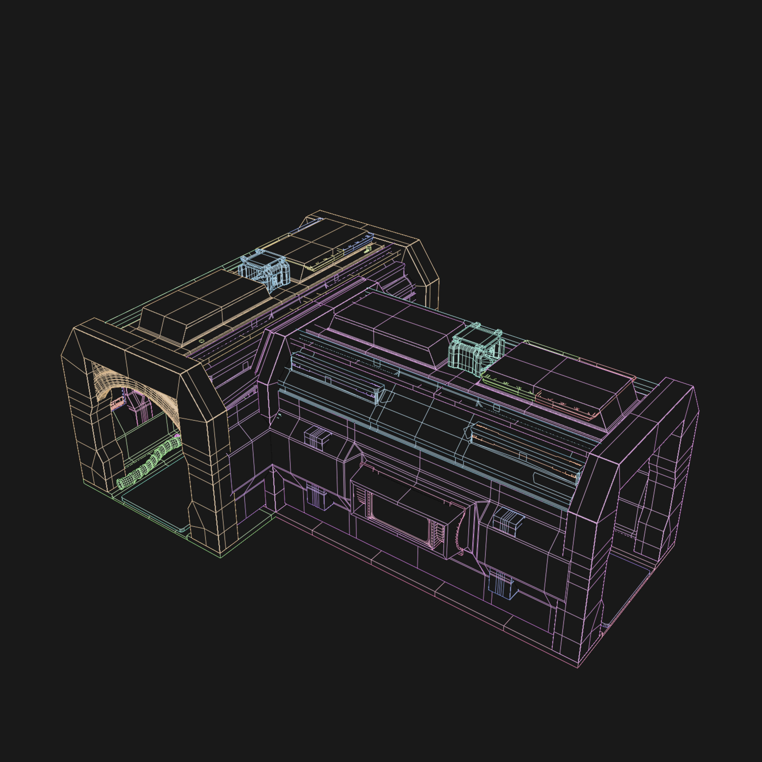 Sci Fi Corridor V Low-poly 3D model_18
