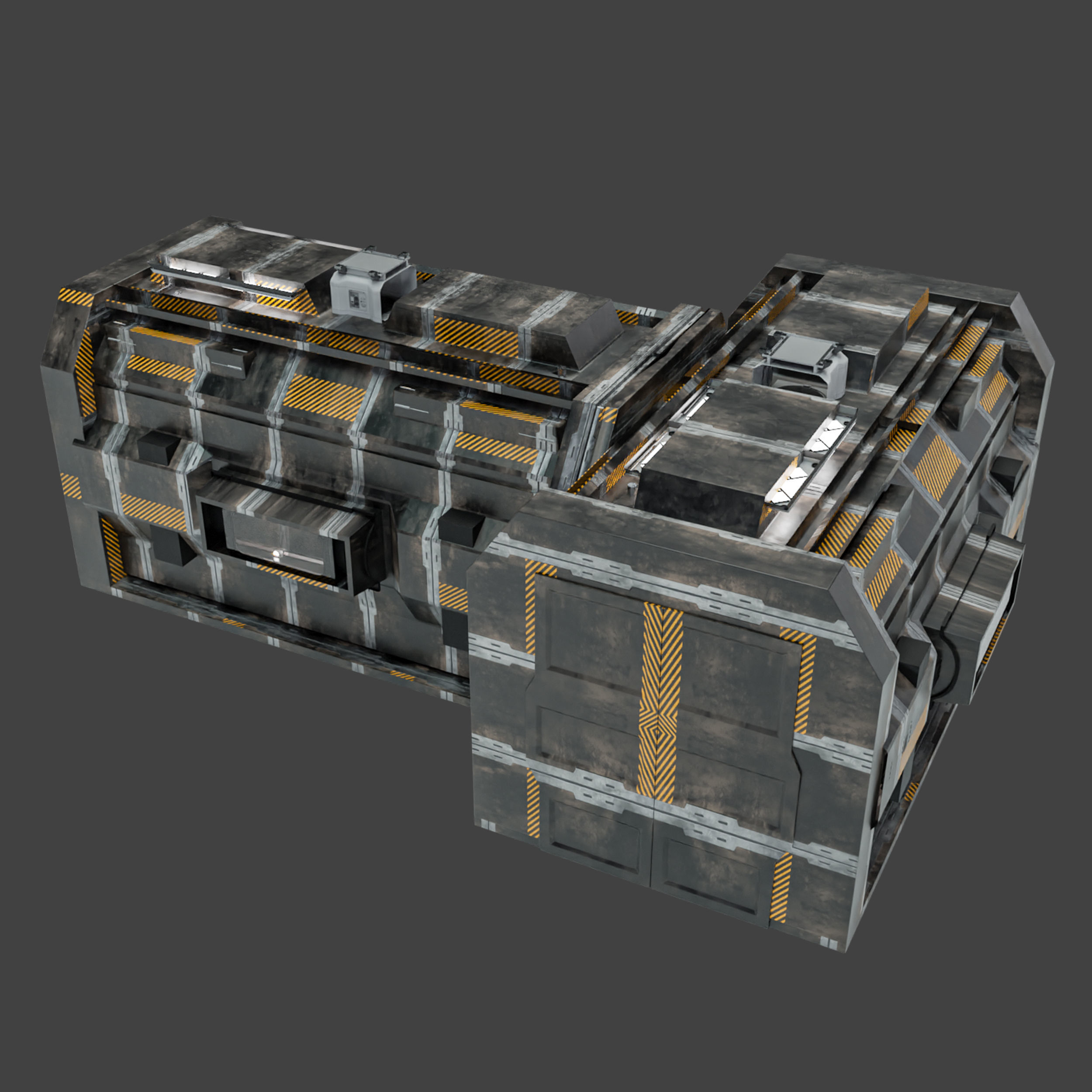 Sci Fi Corridor V Low-poly 3D model_11