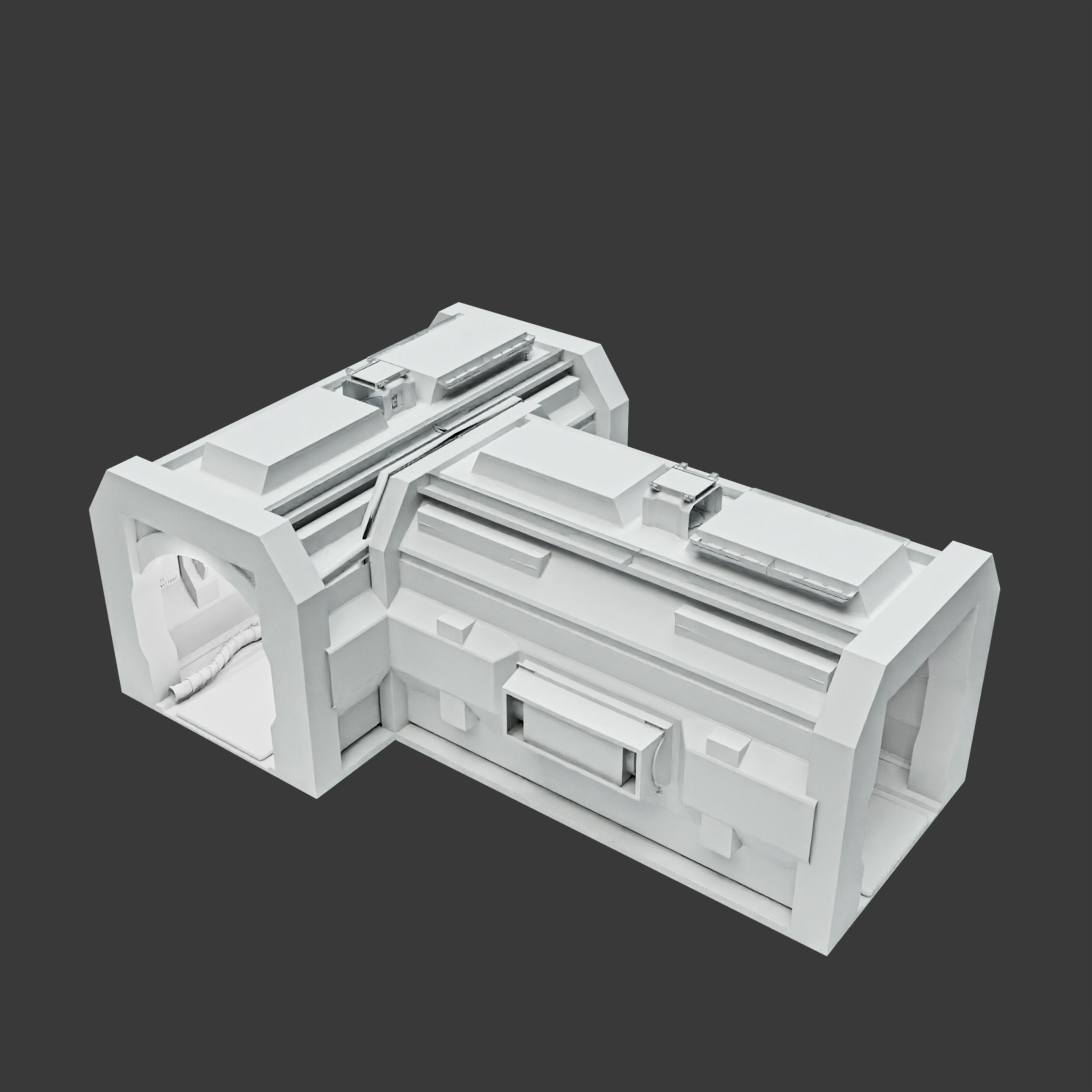 Sci Fi Corridor V Low-poly 3D model_12