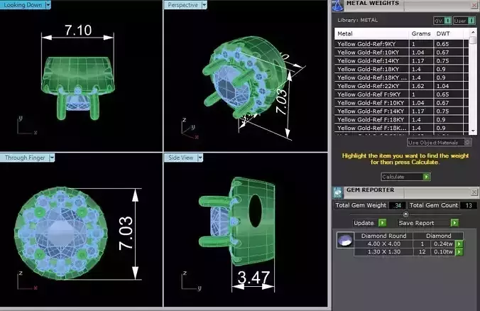 quarter carat diamond halo locket