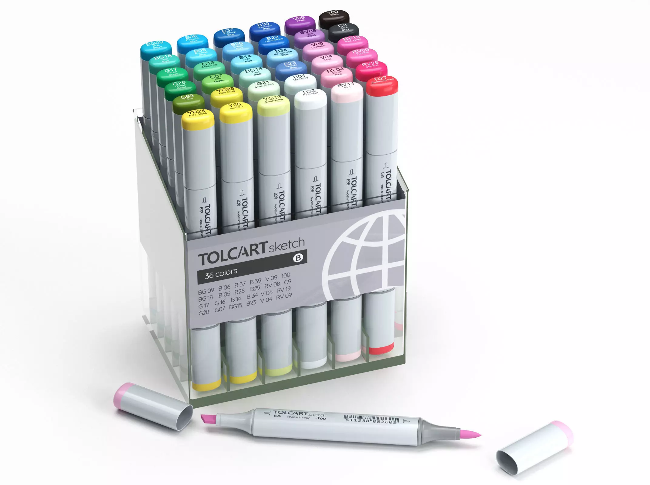 36 Marker Pen Set 3D model