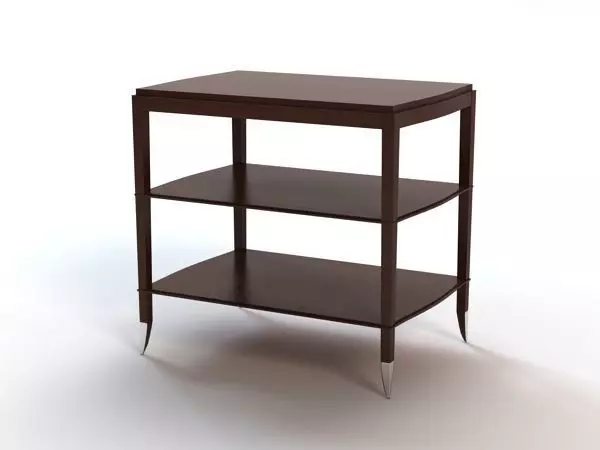 Atlantic Table With Shelves 3D model_0