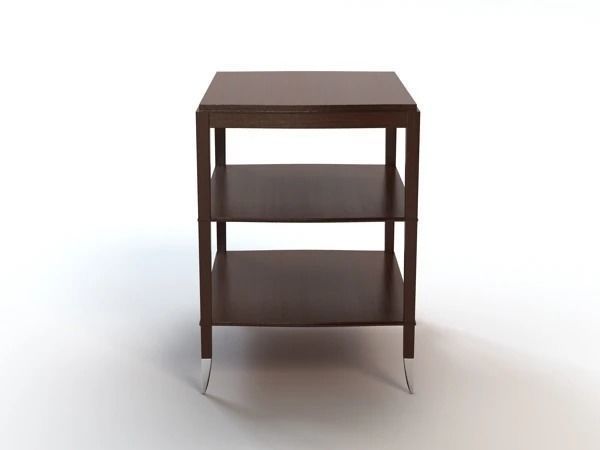 Atlantic Table With Shelves 3D model_2