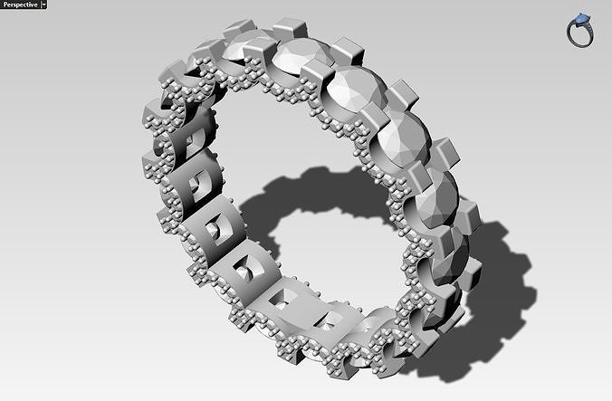 super luxury  eternity ring 3D print model