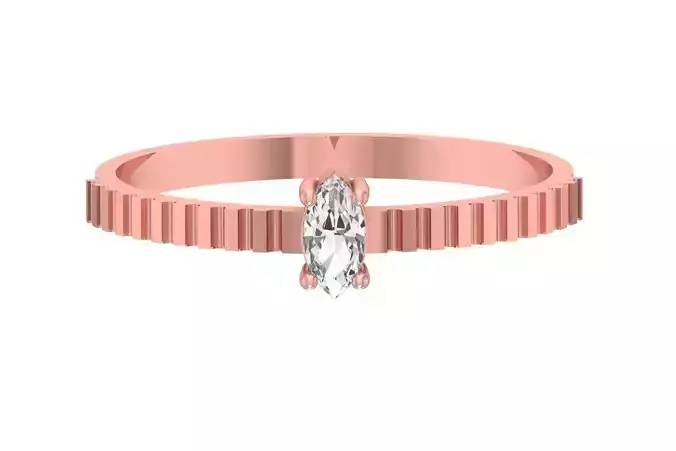 Solitaire Women Band Marquise stone Ring