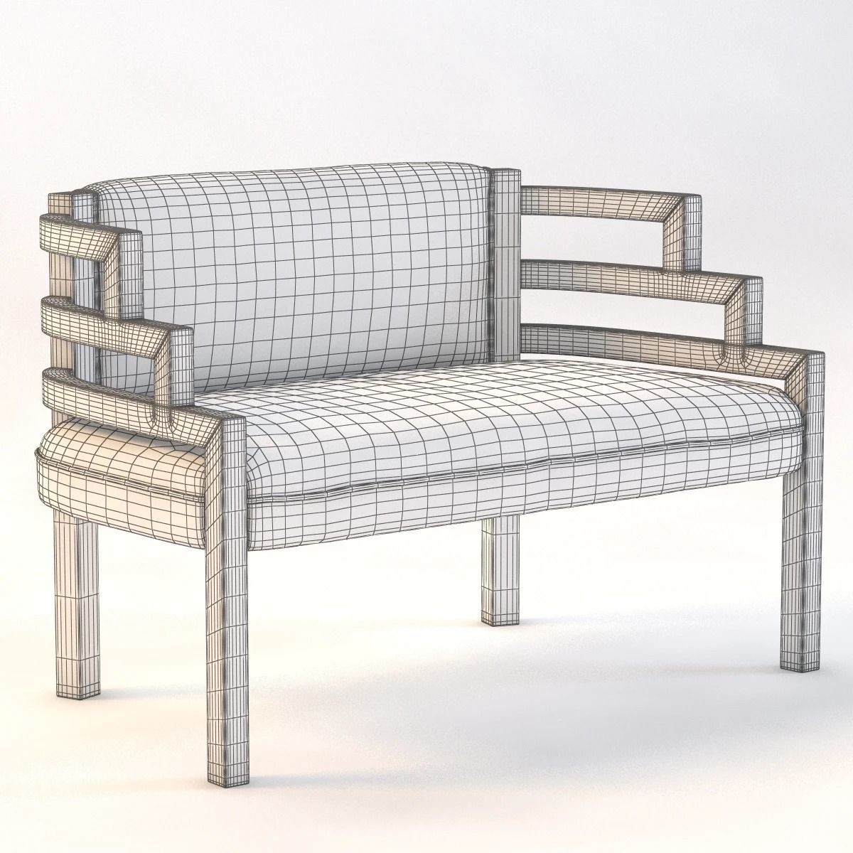 Arizona Biltmore Hotel Settee Sofa 3D model_9