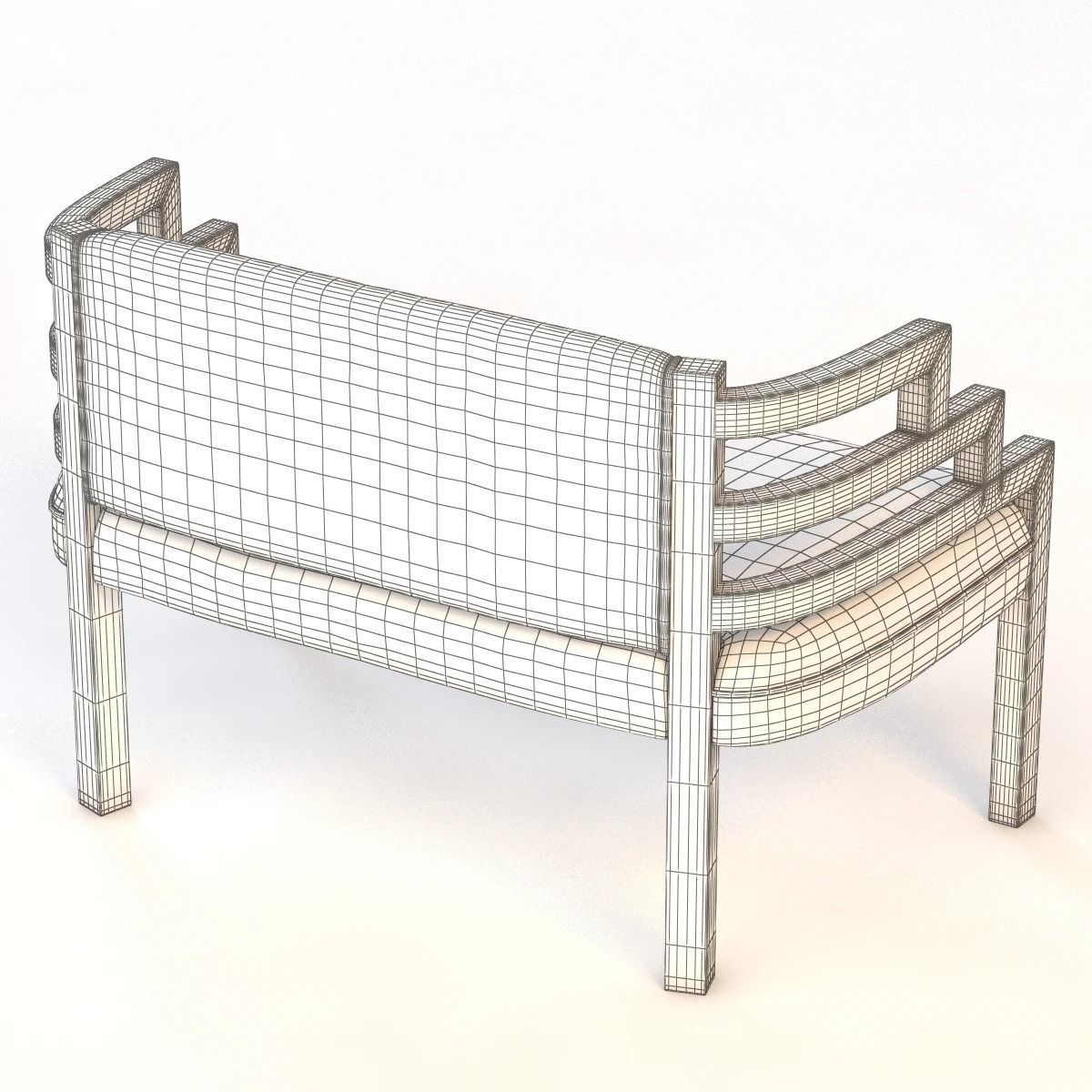 Arizona Biltmore Hotel Settee Sofa 3D model_11