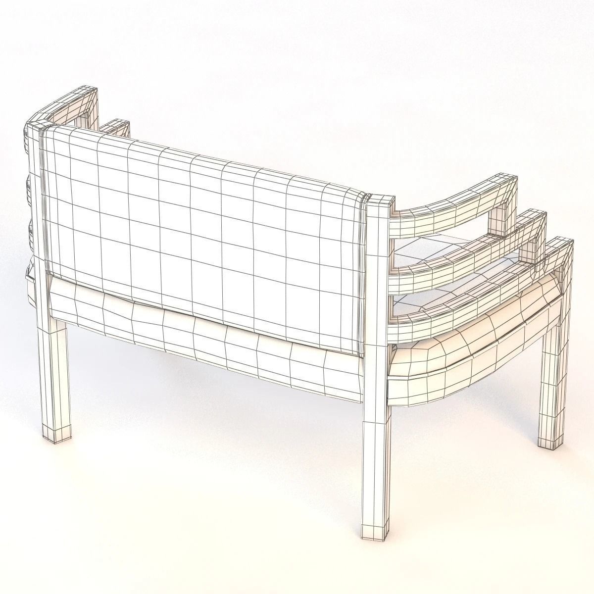 Arizona Biltmore Hotel Settee Sofa 3D model_12