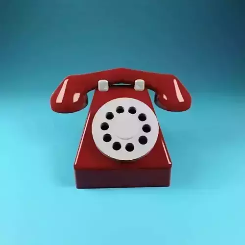 3d old land phone