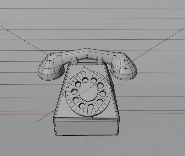 3d old land phone Free 3D model_2