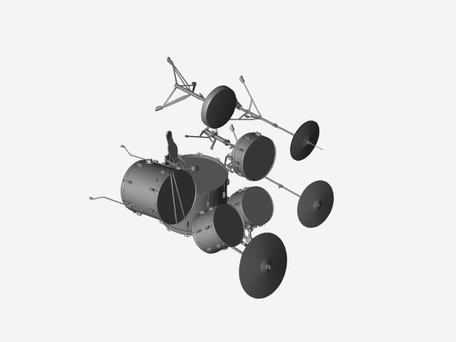 Drums Pearl Exporter Free 3D model_1