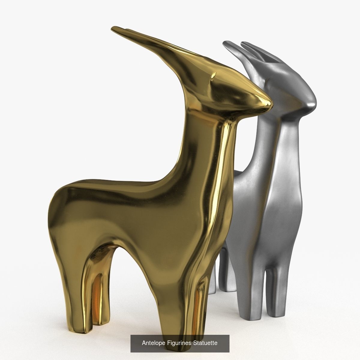 Animals Figurines Statuette 3D Model Collection_7