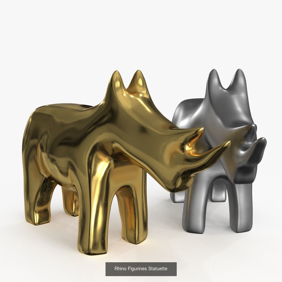 Animals Figurines Statuette 3D Model Collection_10