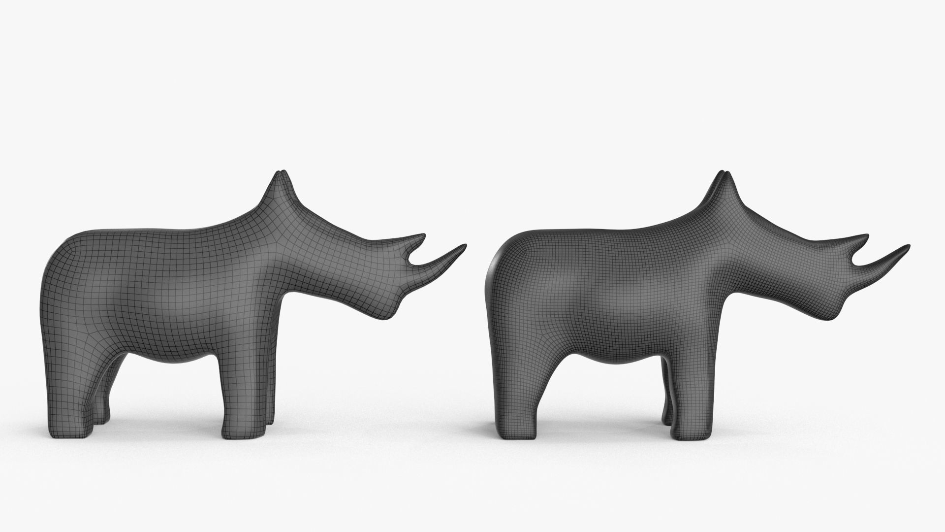 Animals Figurines Statuette 3D Model Collection_39