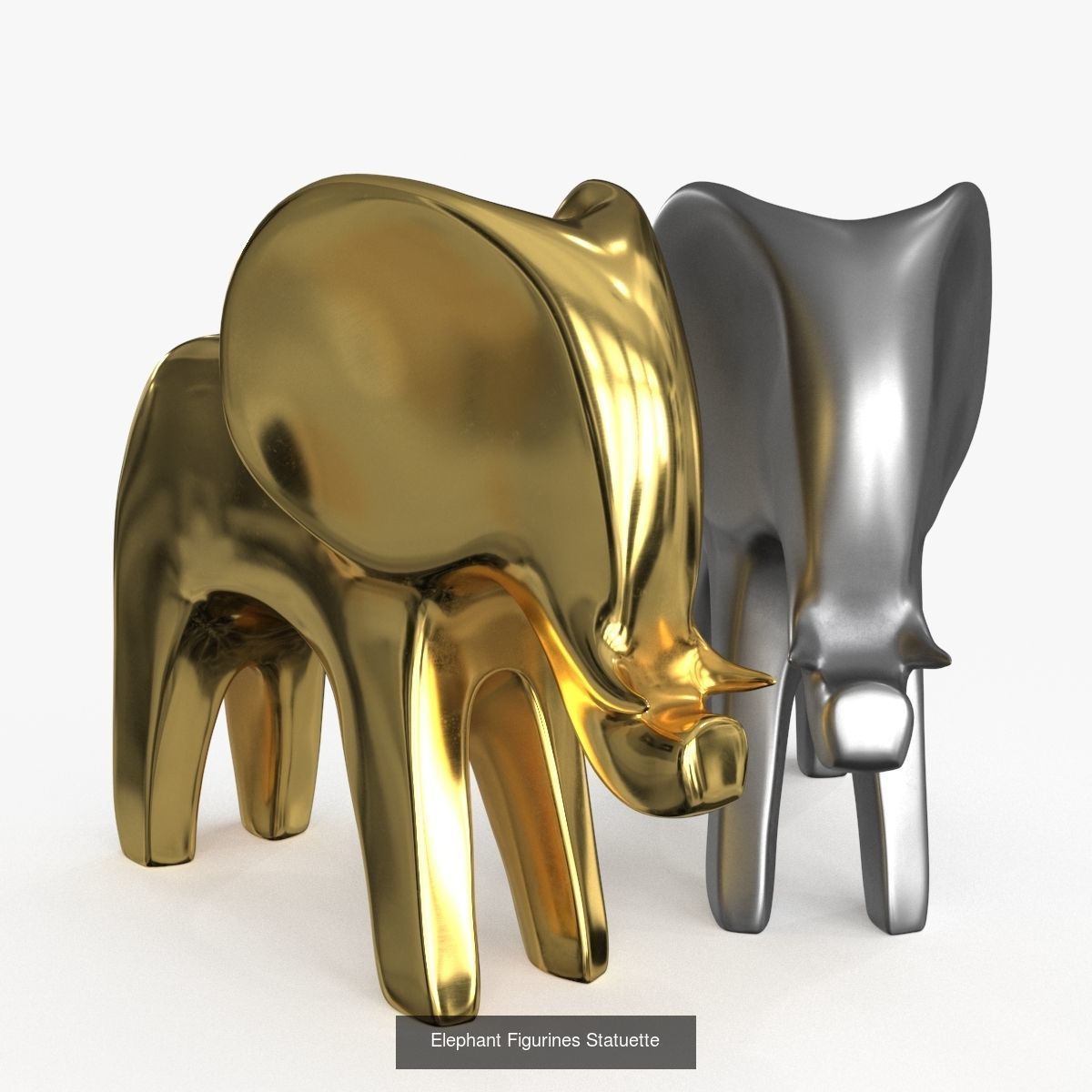 Animals Figurines Statuette 3D Model Collection_9