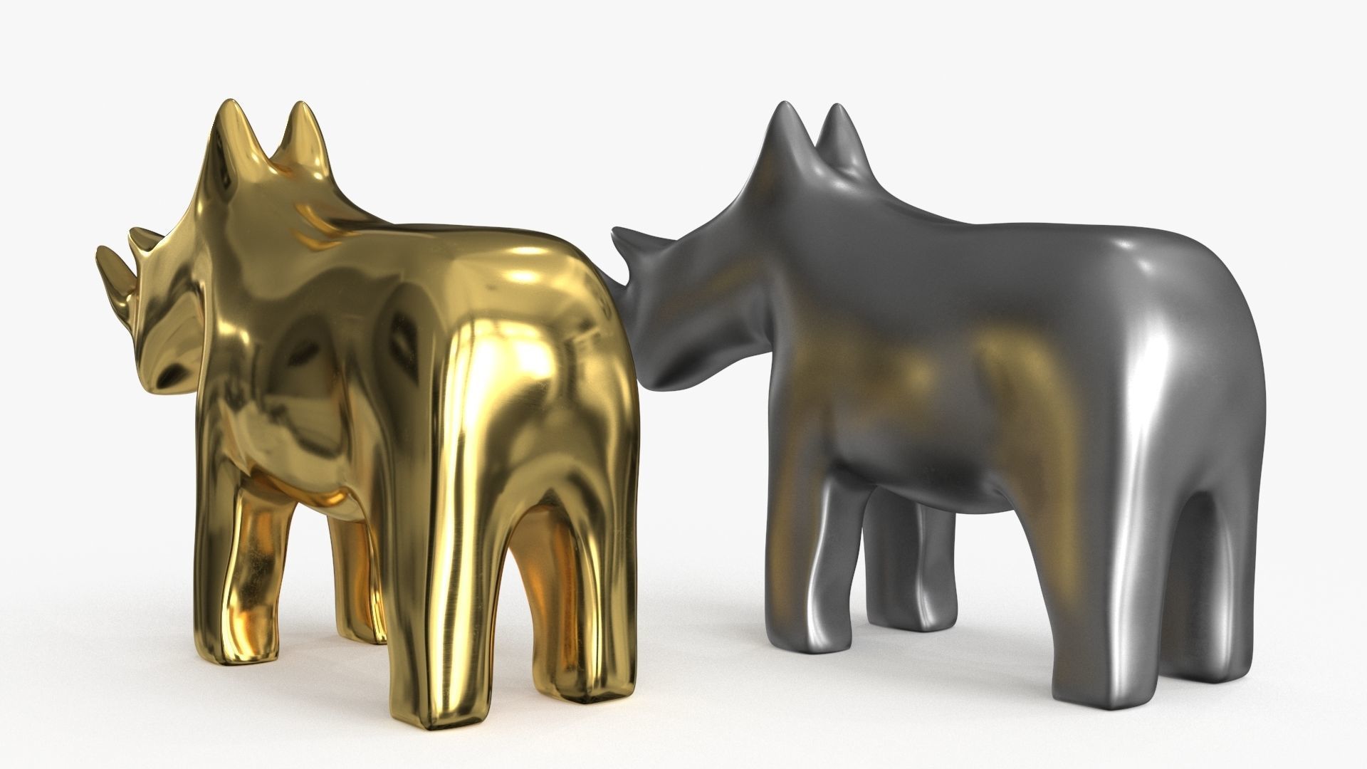 Animals Figurines Statuette 3D Model Collection_37