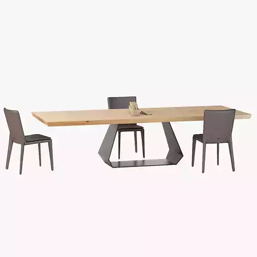 Amond Table And Chair By Bonaldo