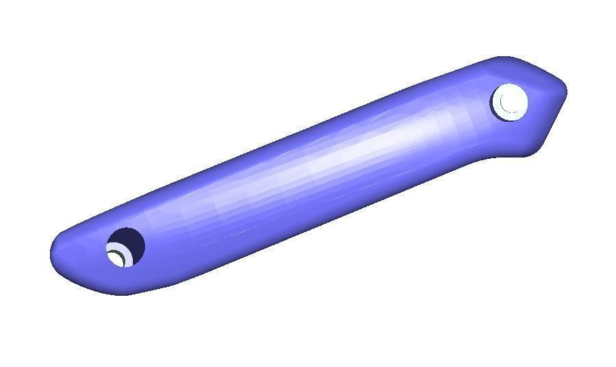 VW Lupo left door handle -3D scan from oryginal 3D print model_1