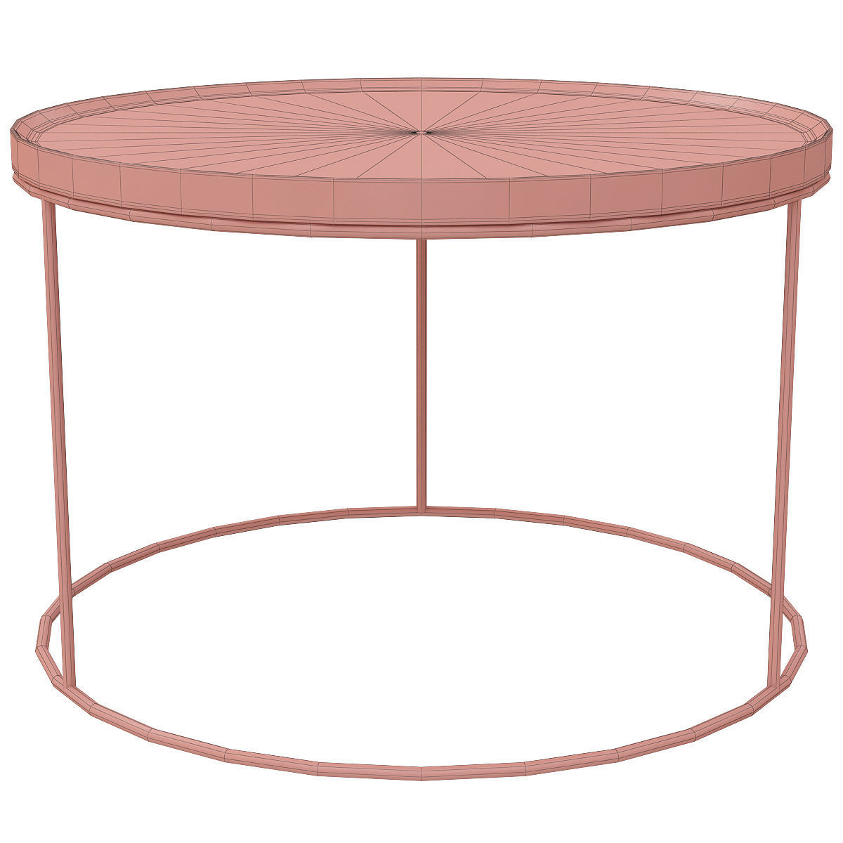 Coffee table Circle 3D model_3