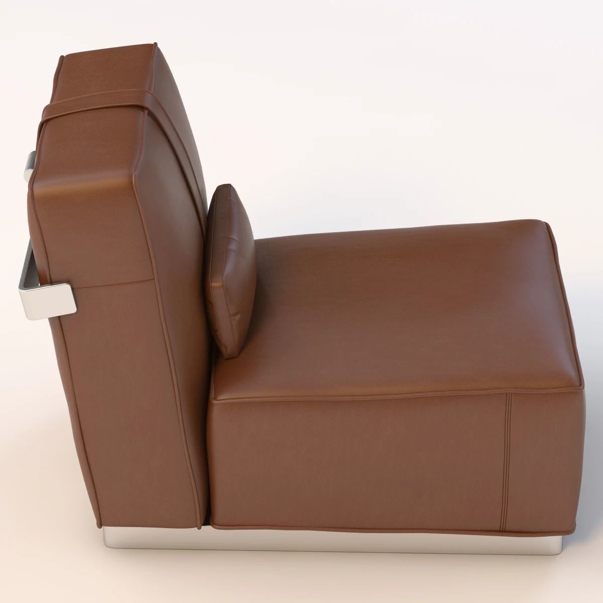 A B C D Armchair leather lounge chair 3D model_2