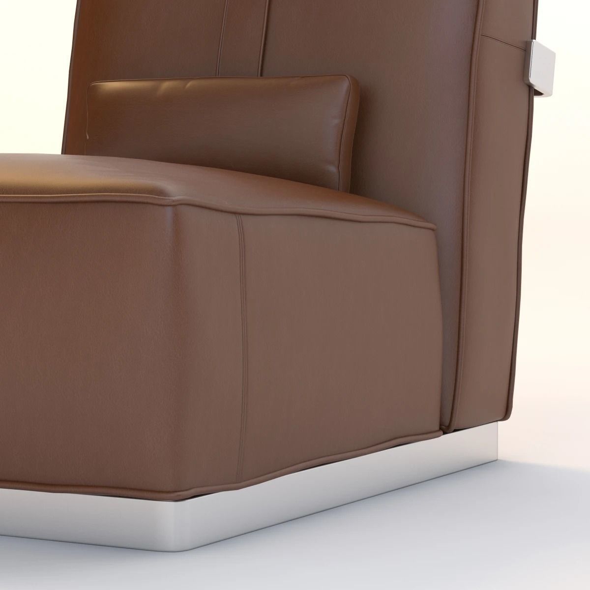 A B C D Armchair leather lounge chair 3D model_5