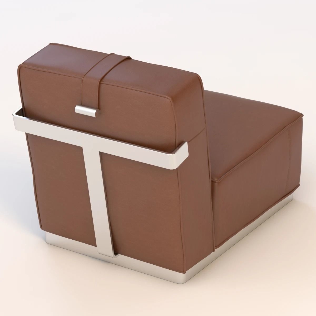 A B C D Armchair leather lounge chair 3D model_3