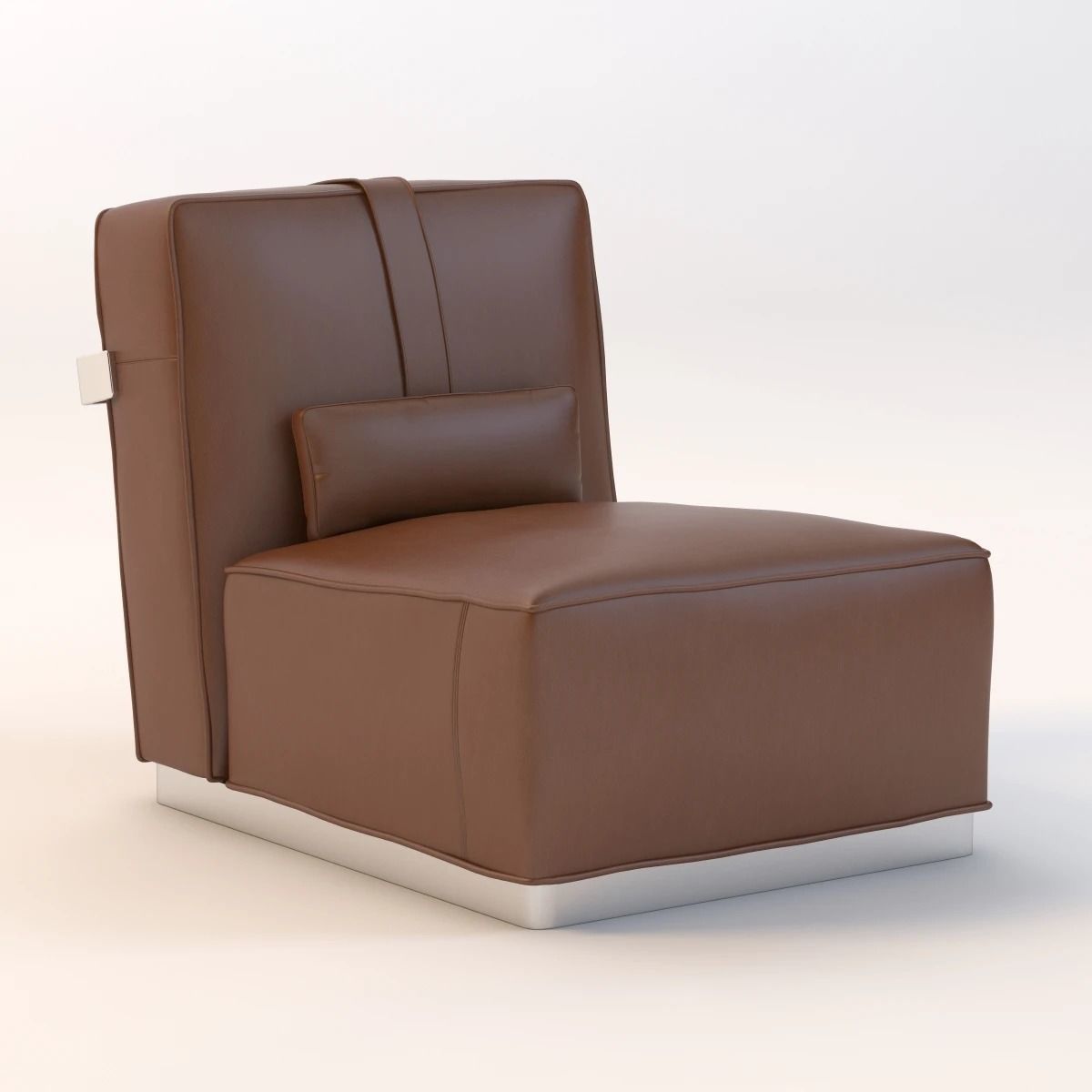 A B C D Armchair leather lounge chair 3D model_1
