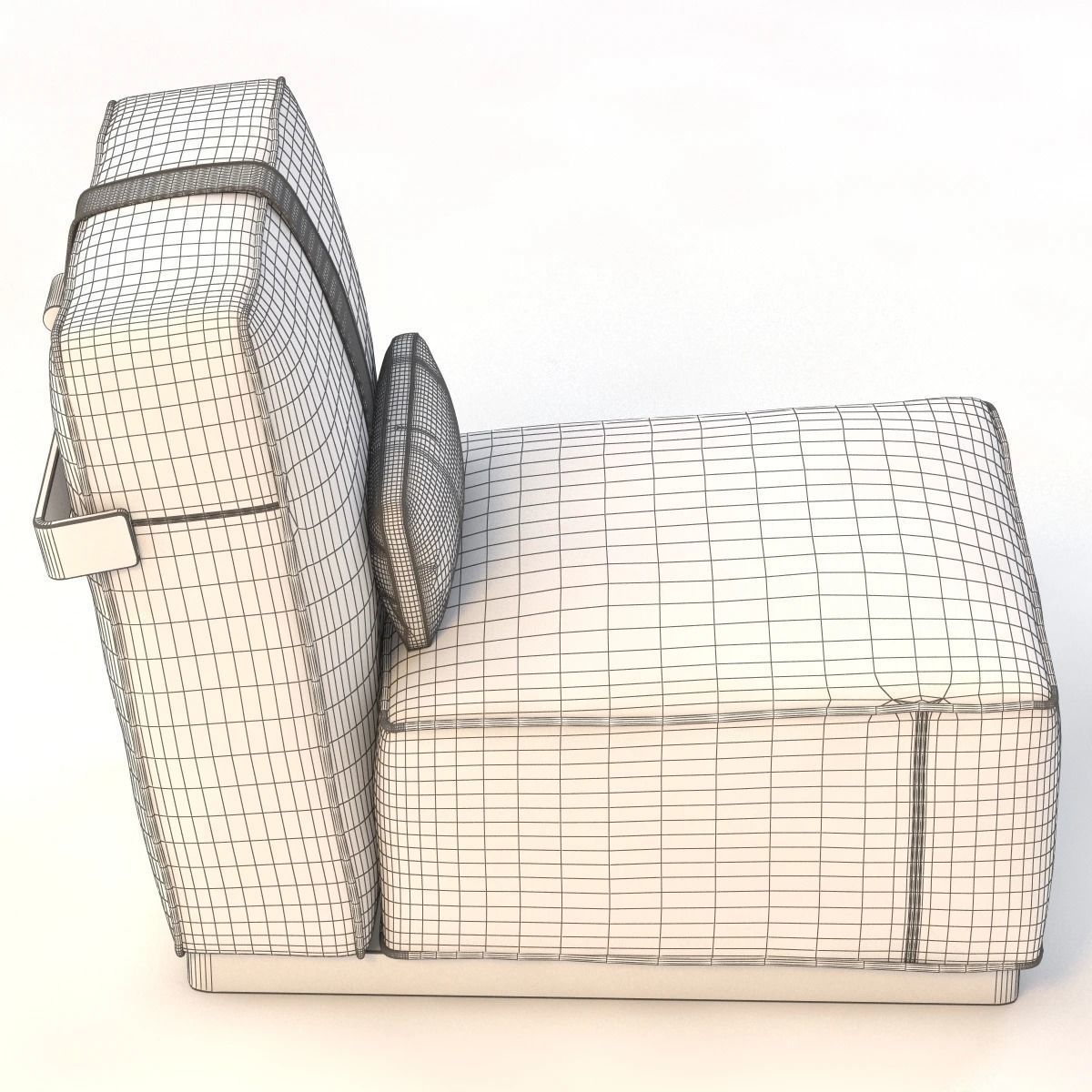 A B C D Armchair leather lounge chair 3D model_10